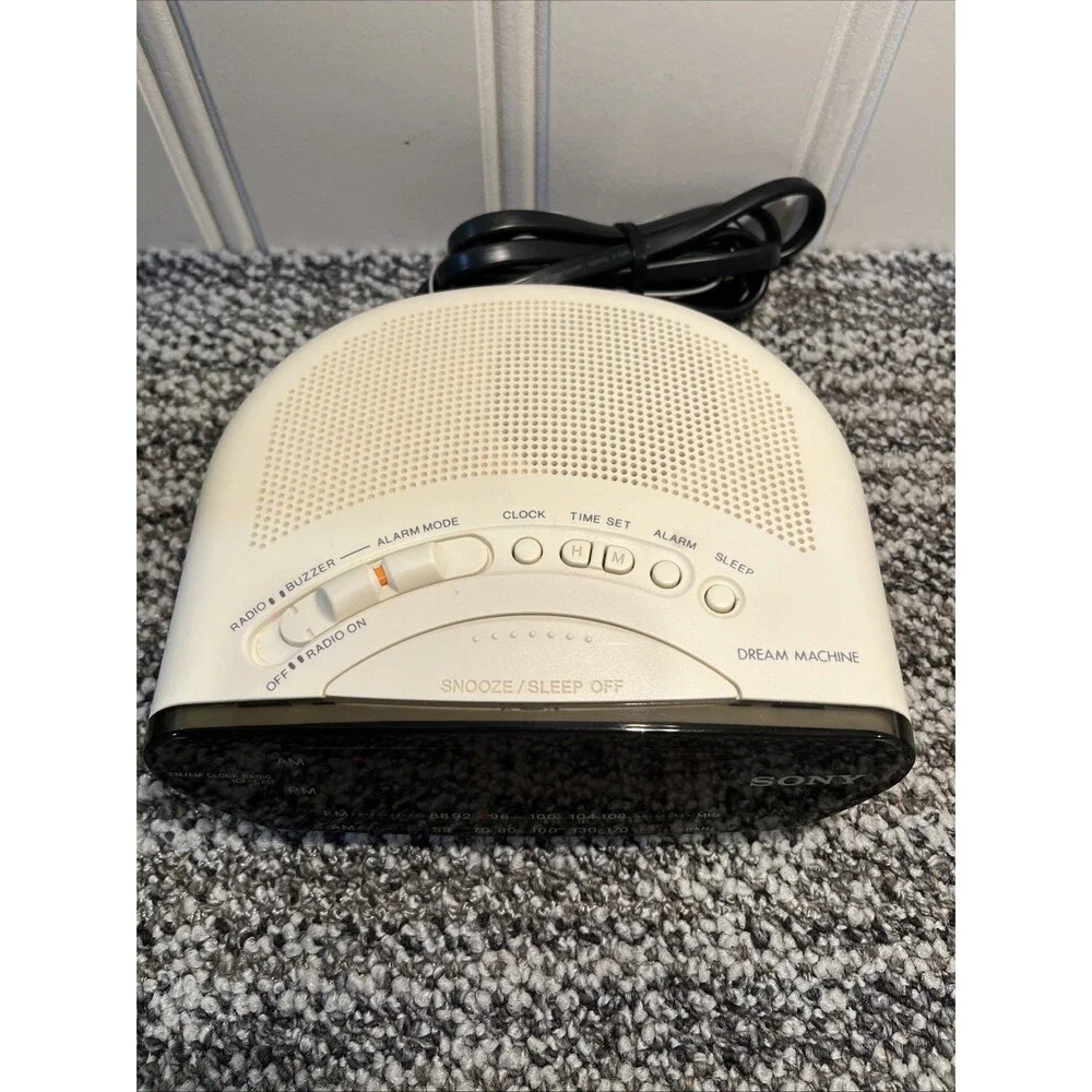 VTG Sony Dream Machine ICF-C211 FM/AM Alarm Clock Radio White Digital Working - Picture 2 of 12